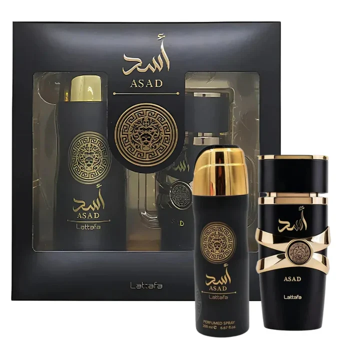 [6290362342472/NEW] Set de Regalo Lattafa Asad para Hombre - EDP 100ml + Body Spray 200ml
