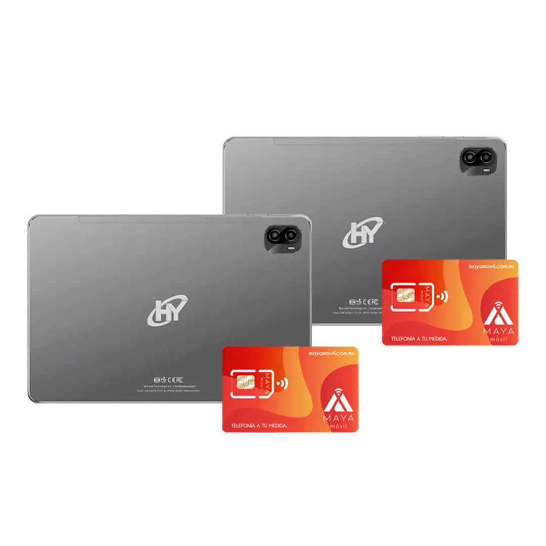 [HT10SIM/BDL/NEW] Paquete de Dos Tablet HyTab Plus 1OLB4, 10.1”, Android 15 y Conectividad 4G Dual con SIM MAYA de REGALO