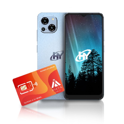 [HY65PA1401NABL/99/BDL/NEW] Celular HyLine Pro-X Azul + Servicio Maya Movil Plus 3GB