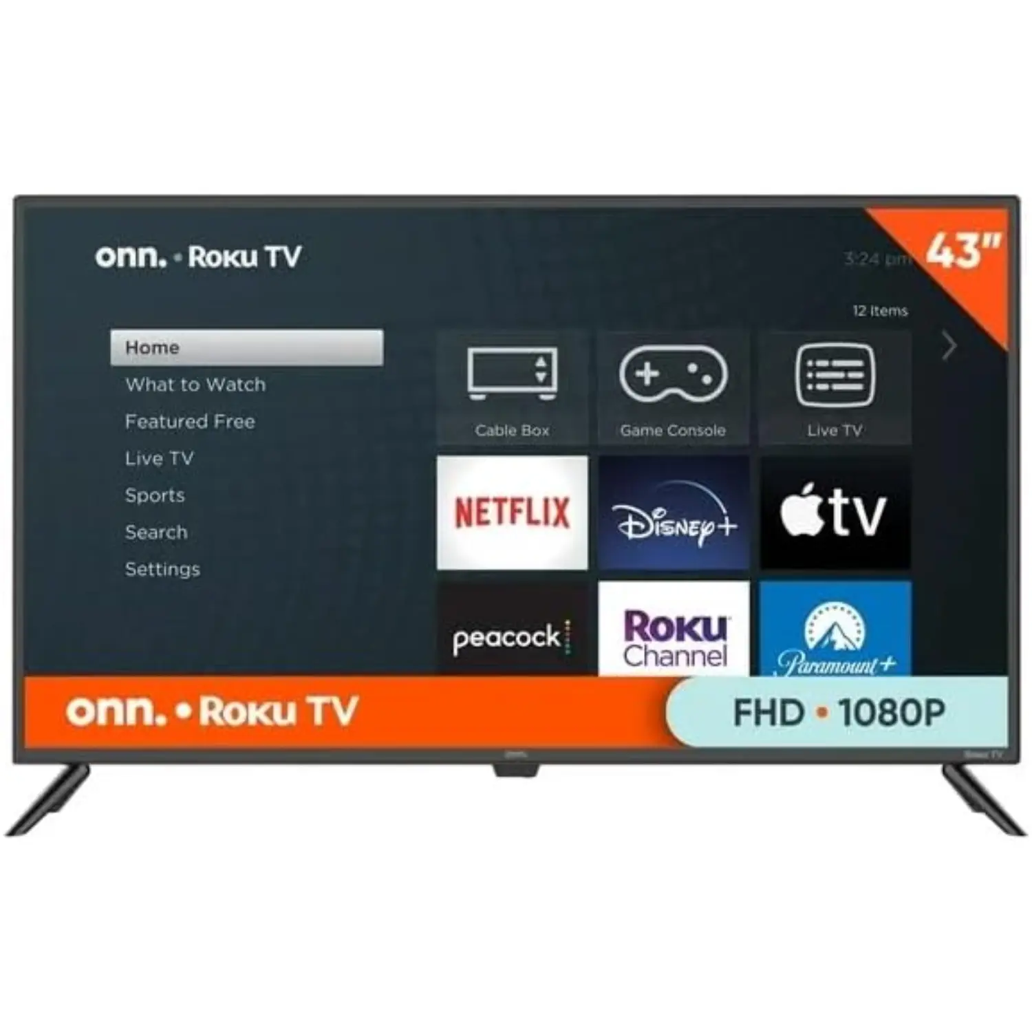 [100133209/RFB] Onn 43" Smart TV FHD 1080p LED – Roku TV Integrado, Wi-Fi, Diseño Delgado – Refurbished 100133209