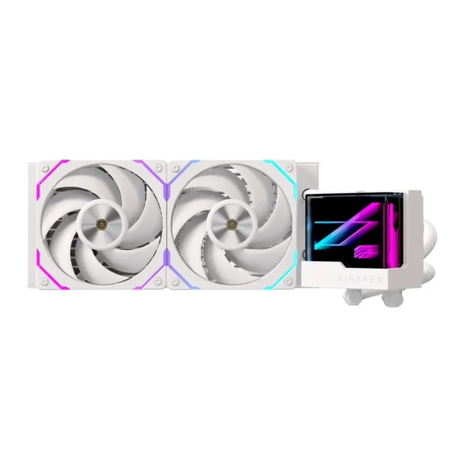 [EXWC-VX-1240R-W/NEW] Enfriamiento Líquido EINAREX Vertex 240 White – Espejo Infinito – Fans Hidráulicos ARGB – 240mm – Intel & AMD