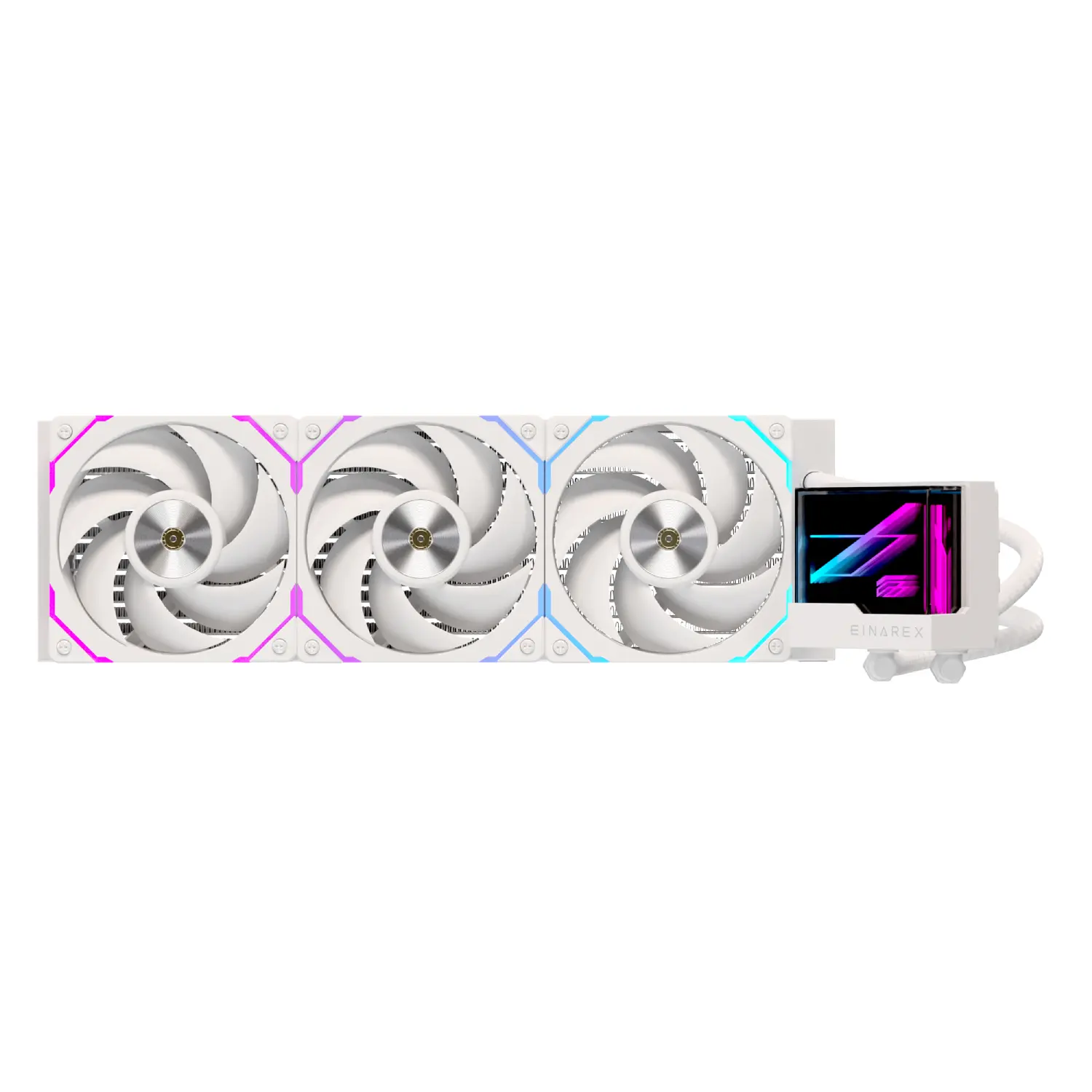 [EXWC-VX-1360R-W/NEW] Enfriamiento Líquido EINAREX Vertex 360 White – Espejo Infinito – Fans Hidráulicos ARGB – 360mm – Intel & AMD