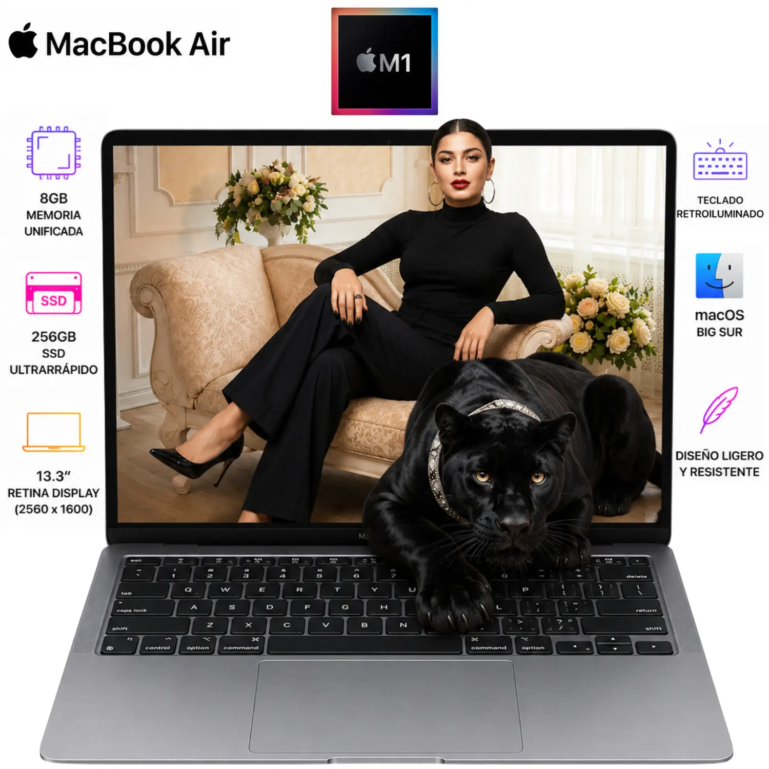 [A2337SPG20-M187-8-S256/RFB] Apple MacBook Air 13.3" Retina M1 8GB RAM 256GB SSD Space Gray