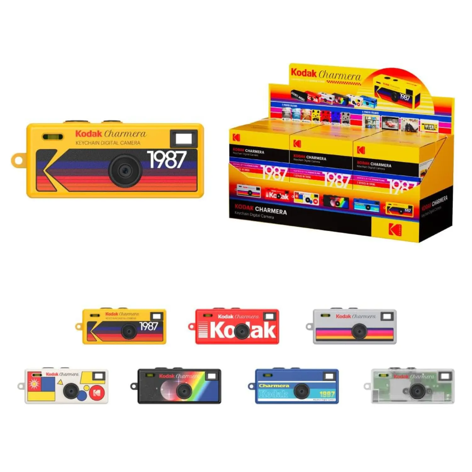 [RK0601/NEW] Mini Cámara Digital Kodak Charmera RK0601 - Llavero Coleccionable Blind Box, Micro SD, Estilo Vintage Retro