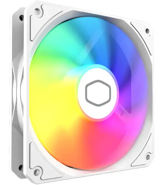 [MFW-B2DW-17NPA-R1/NEW] Cooler Master MF120 Lite White PC Fan 120mm ARGB PWM 1,750 RPM, Air Balance Blades, Hybrid