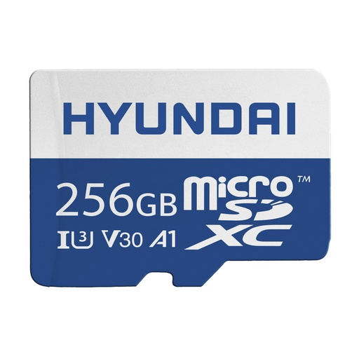 [SDC256GU3/NEW] Hyundai 256GB microSDXC UHS-1 Memory Card with Adapter, 95MB/s (U3) 4K Video, Ultra HD, A1, V30